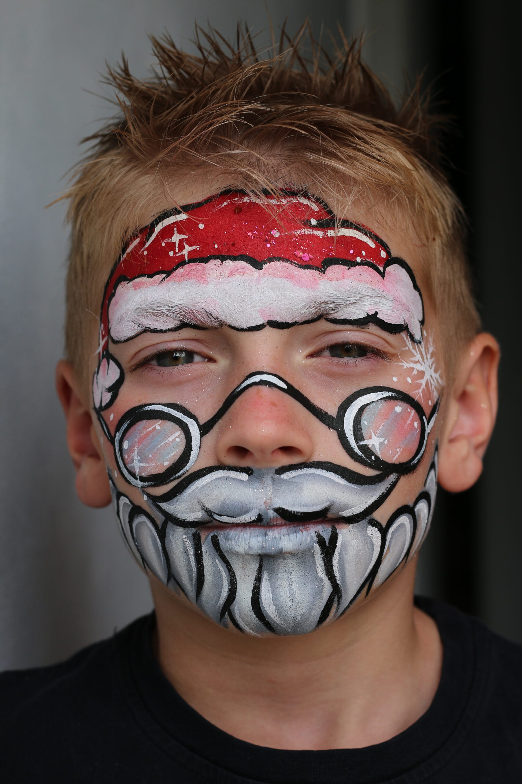 Photo du maquillage du Père Noël, modèle proposé durant la formation de face painting (maquillage enfant) spéciale Noël les 27 et 28 octobre 2025 à Melun