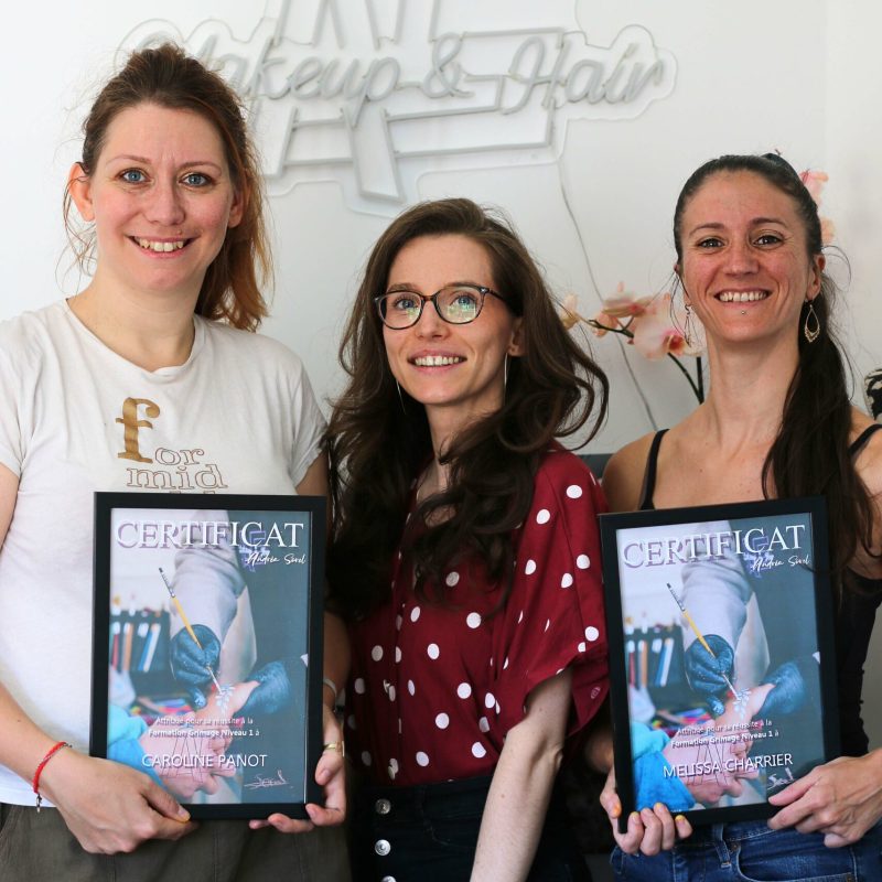 Remises des certificats concernant la formation de face painting dev niveau 1